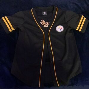 Black and Yellow Pittsburgh Steelers Jerseys with Gold Trim